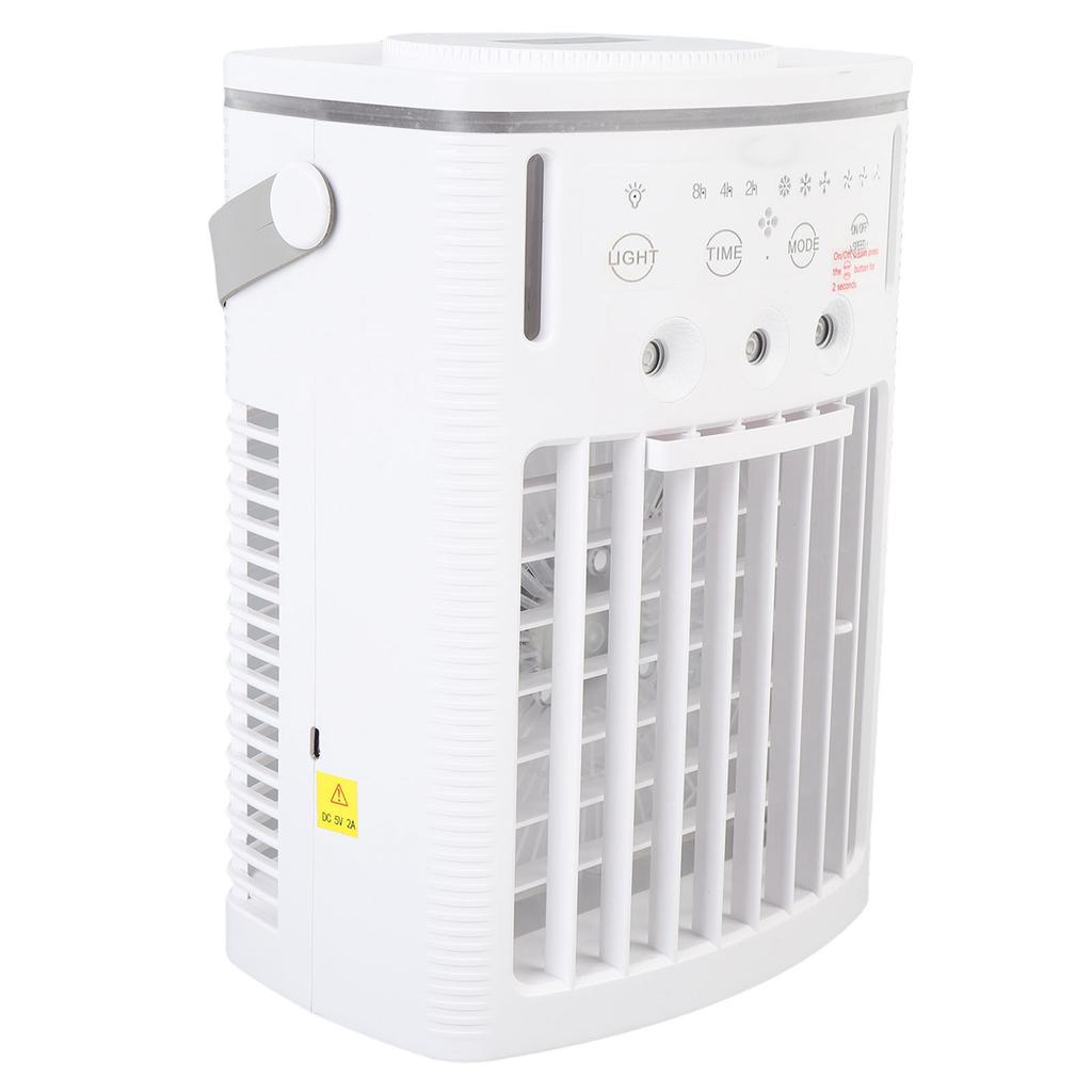 Mini Air Conditioning Portable Cooling Fan 1L Water Tank Mist Humidifier with 7 Color Lights for