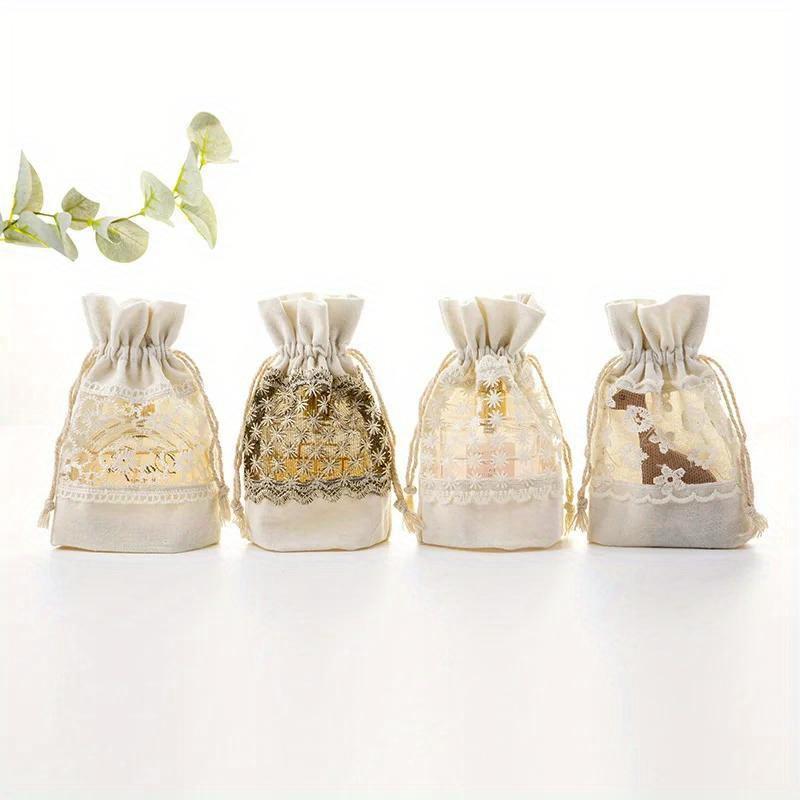 Mini 10x14cm Drawstring Canvas Bags Multifunctional Wedding Candy Gift Bag Reusable Dust Pouch Women Cosmetic Key Coin Storage