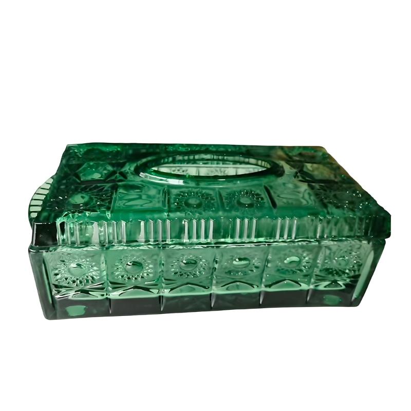 Minimalist Glass Tissue Box Organizer For Countertop Decoration And Small Item Storage Paper Towel Dispenser