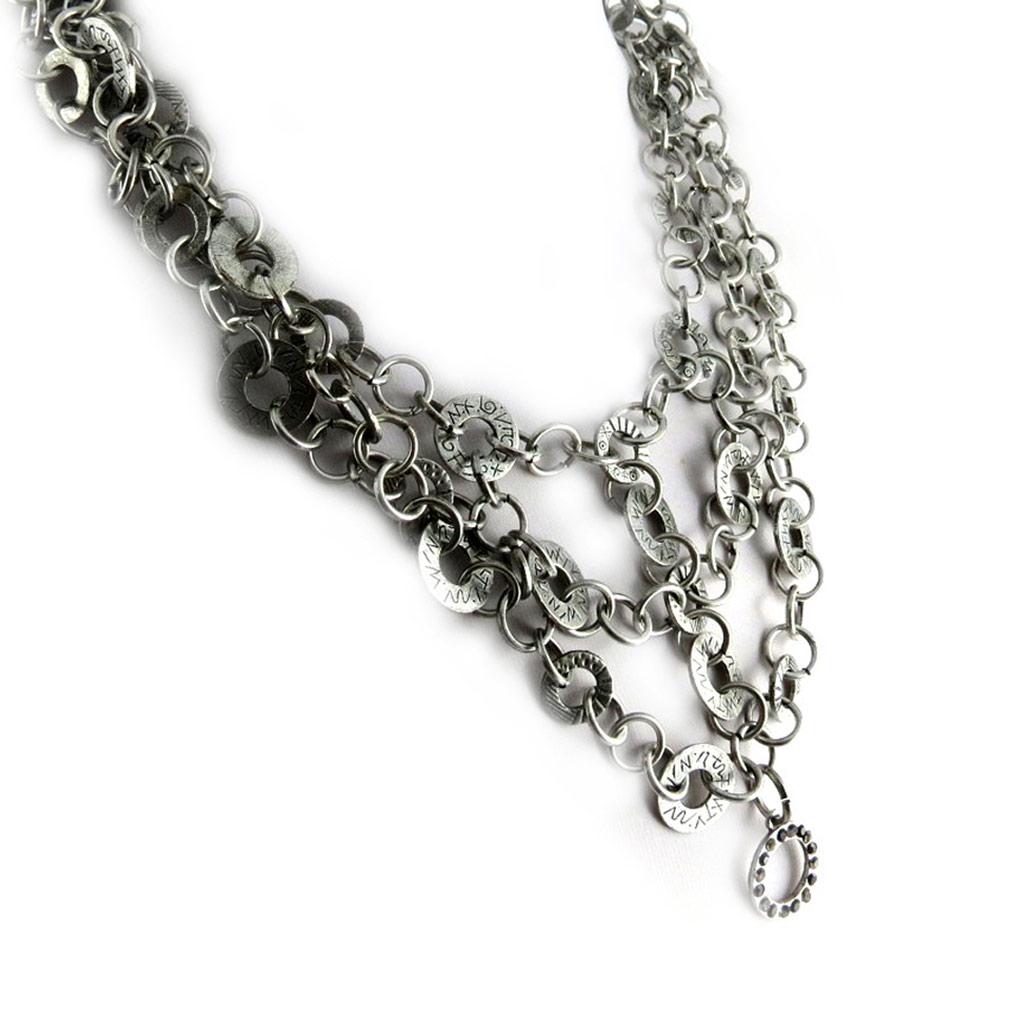 Les Trésors De Lily [D8474] - Designer Necklace 'Scarlett' Silver