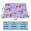 Multicoloured Butterflies Blanket For Sofa Bed Travel Multicoloured Butterflies Pastel Pattern Cute Puprle