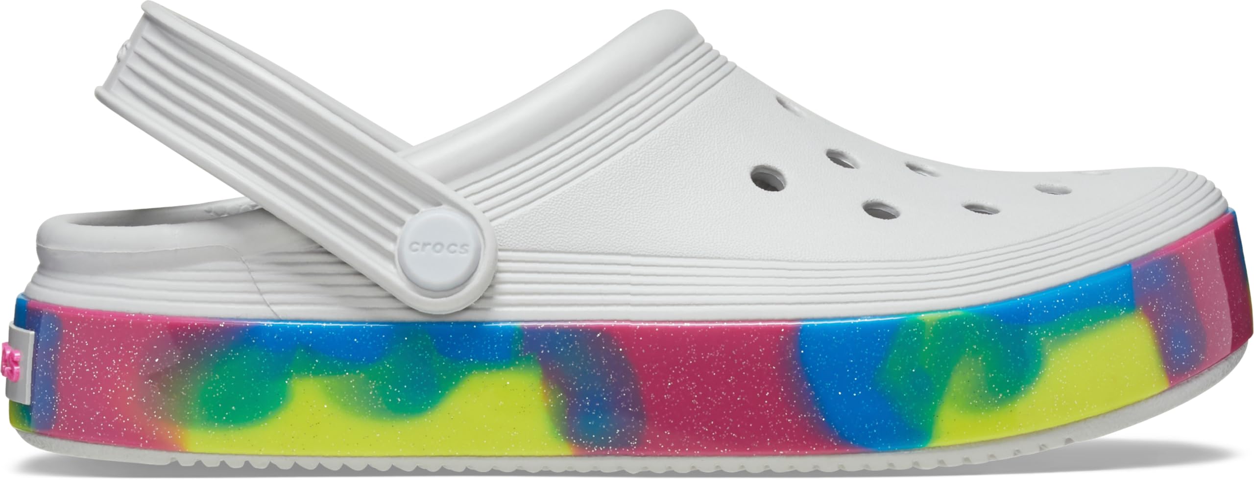 

Crocs Off Court Glitter Band Sizes 19cm Clogs, Kids 18-24cm, Atmosphere/Multi,