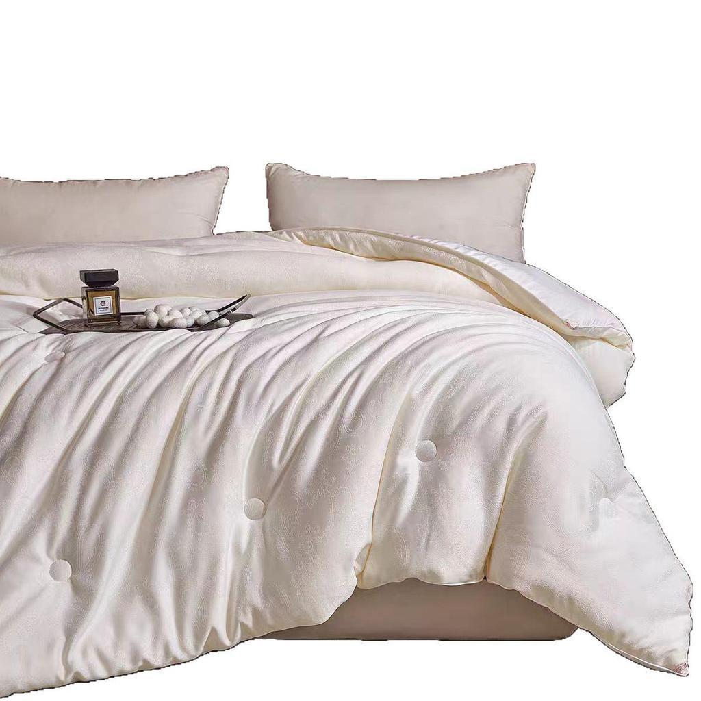 All-Cotton Thickened Mulberry Silk Quilt - Warm, Breathable, Jacquard Satin for All Seasons
