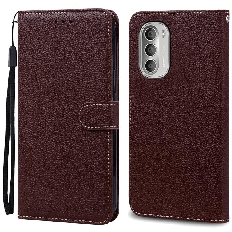 For Motorola G51 5G Deksel Lær Flip Lommebokdeksel For Moto G51 5G Deksel Mykt Silikondeksel For Motorola G51 5G Deksel Fundas