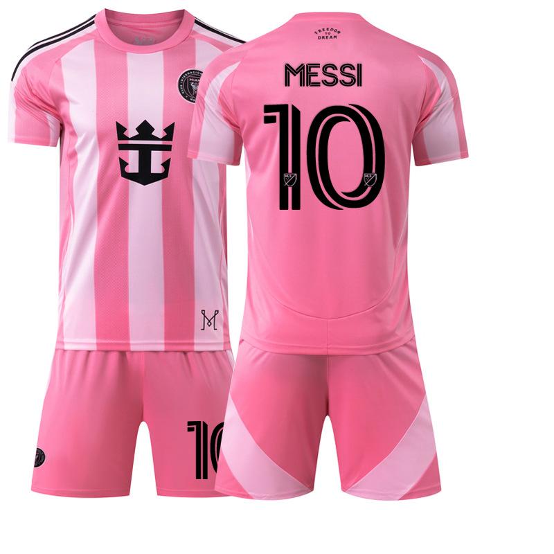 2526 New Miami home pink No. 10, football jersey set 9 Suarez sports jersey #16