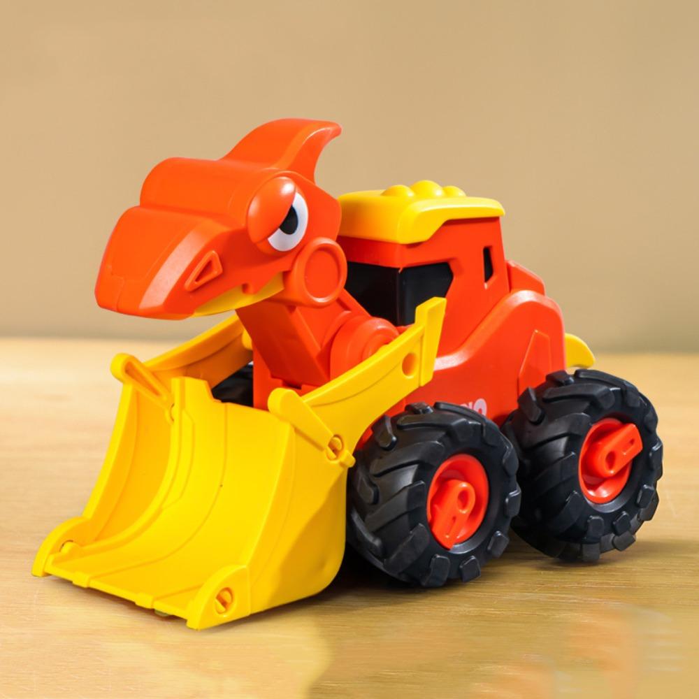 Press Children Pull Back Toy Car Puzzle Kids Excavator Car Toy  Boys Toy