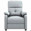 Fauteuil de massage - MAISON EXCLUSIVE - Tissu gris clair - 3 positions inclinables - 6 points vibration - Télécommande