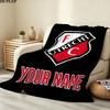 Custom Name Fc Utrecht Print Flannel Blanket, High Quality Comfortable for All Seasons, Home Decor, Warmth and Comfort, Perfect for Christmas Gifts