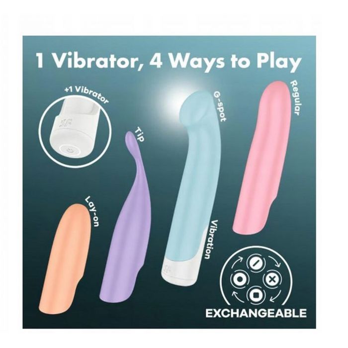 Godemichet - rabit - vibromasseur Noname SATISFYERVibromasseur Playful Four avec accessoires interchangeables