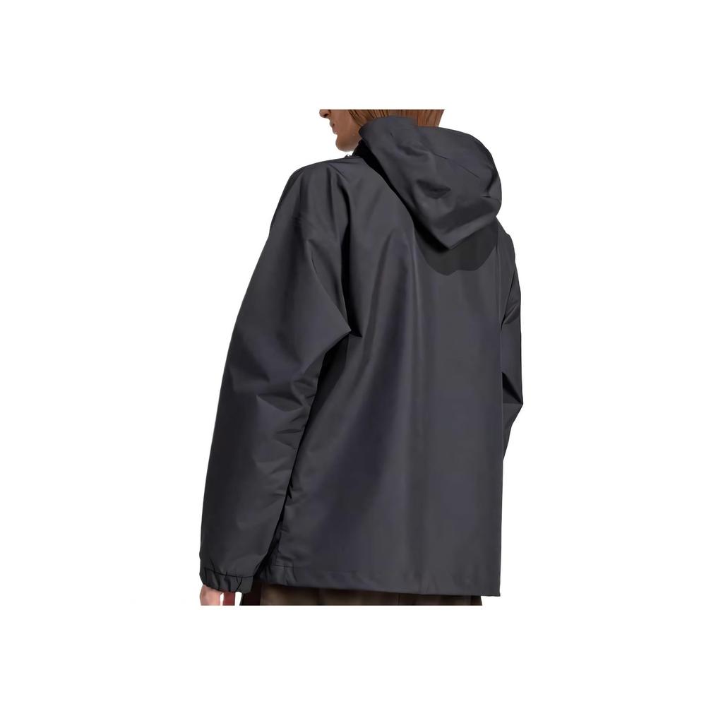 Adidas Originals SS25 Hooded Loose Windproof Warm Jacket Men Jackets Black JD2110