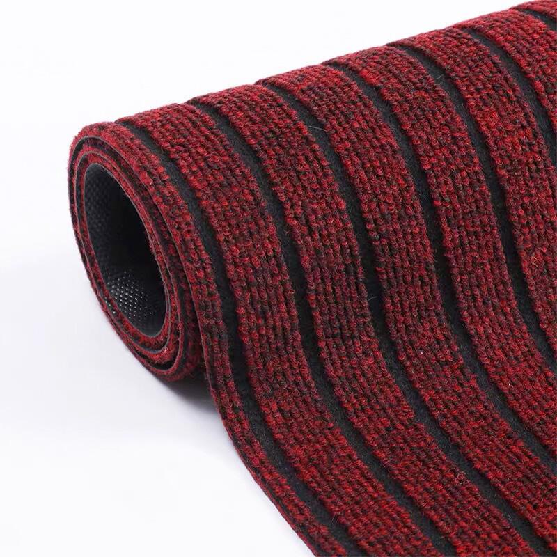 

ПВХ Двухполосный Противоскользящий Придверный Коврик: Впитывающий коврик для пола для гостиниц, кухонь и ванных комнат. 50x80 cm