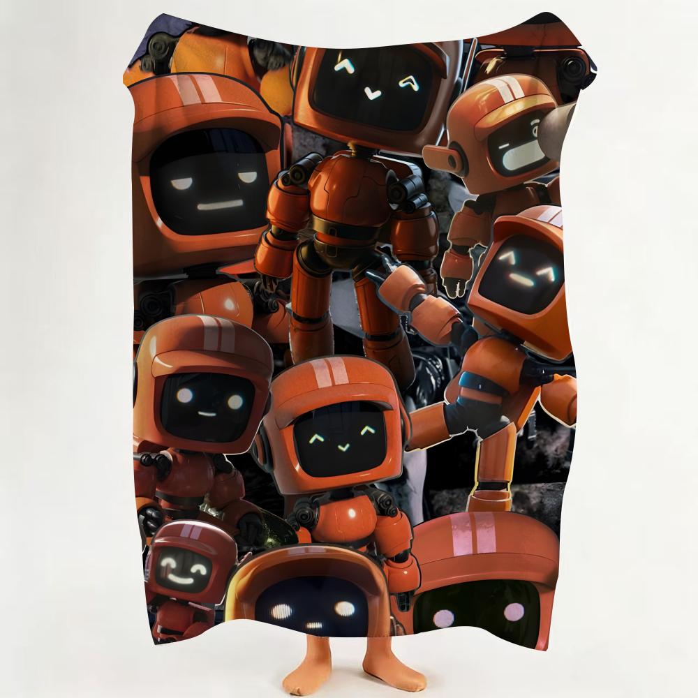 animation L Love D Death R Robots Throw Flannel Throw Blanket Suitable for Sofa Living Room Bedroom