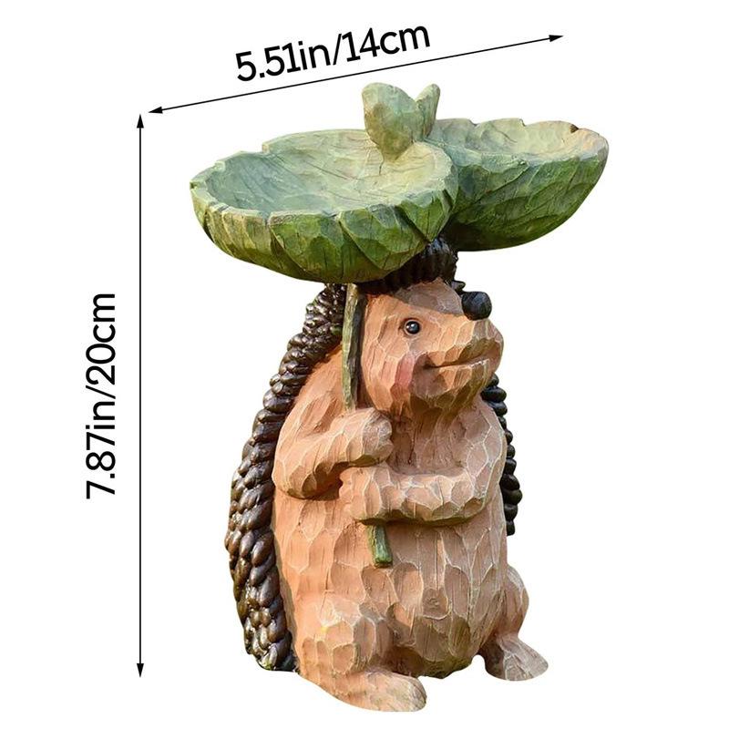 Garden Animal Resin Bird Feeder with Raccoon, Fox, and More