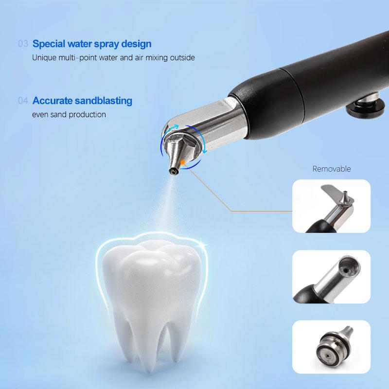Dental Air Abrasion Polisher with Water Spray Aluminum Oxide Device 2/4 Holes Sandblaster Dentistry Tools