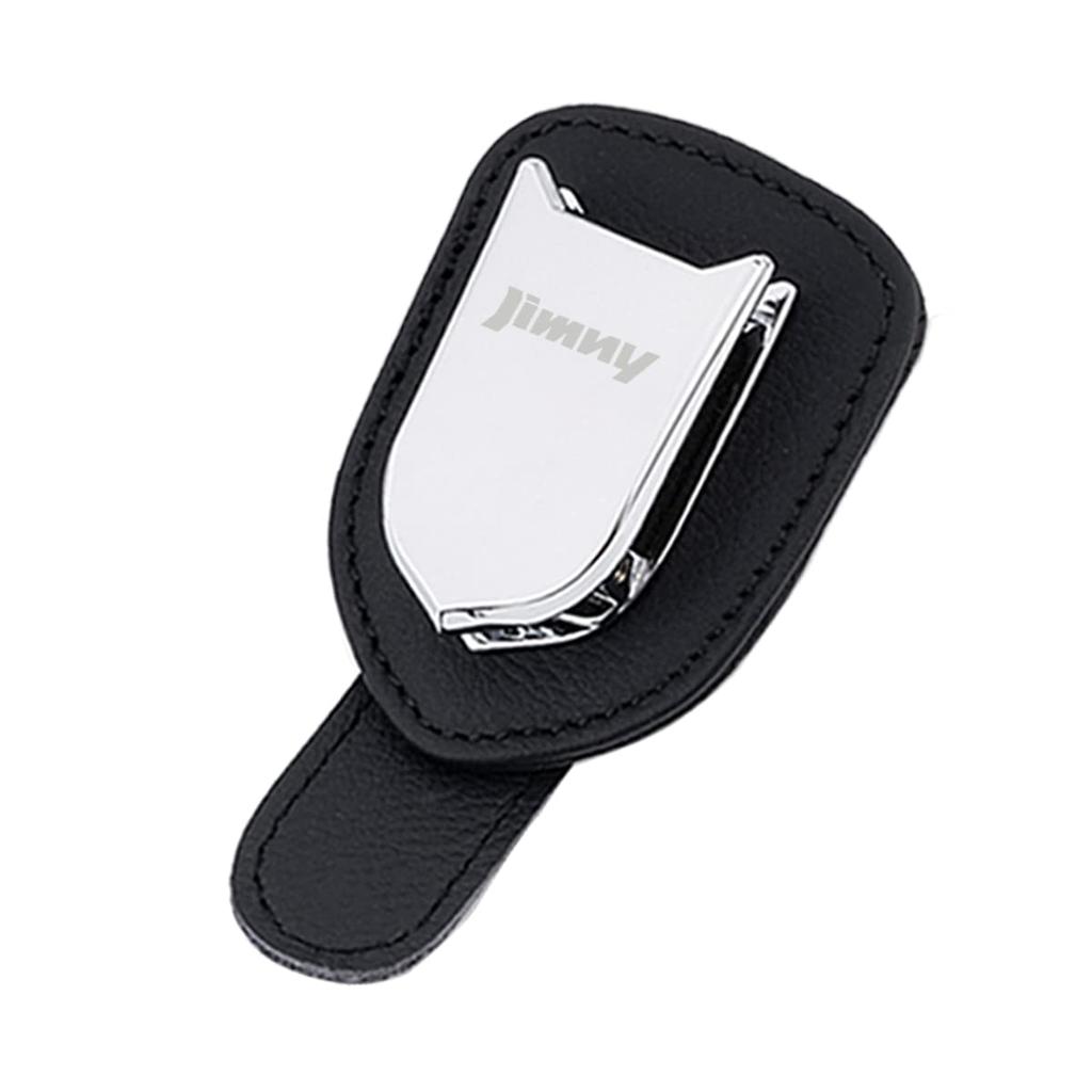 Haoshilianfa Leather Sunglasses Clip Glasses Holder for Suzuki Jimny Jimny Sierra JB33 Car Sun Visor Sunglasses Holder for Car Mount Glasses Clip 4