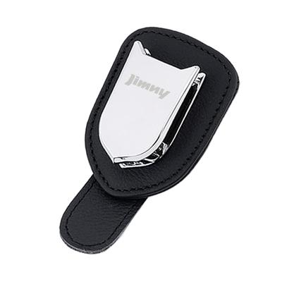 Haoshilianfa Leather Sunglasses Clip Glasses Holder for Suzuki Jimny Jimny Sierra JB33 Car Sun Visor Sunglasses Holder for Car Mount Glasses Clip 4