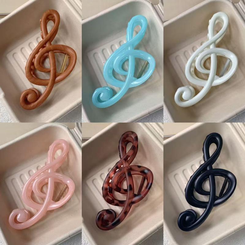 Sweet Musical Note Shape Hair Claw Clips Creative Minimalist Fashion Strong Hold Hair Clips for Women Bridesmaid Wedding Decor