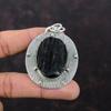 Black Tourmaline Rough Pendant High Quality Gemstone Jewelry 925 Sterling Silver Pendant Handmade Pendant Gift For Mom Latest Design Jewelry