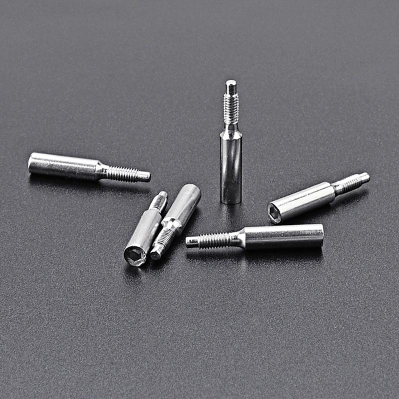 6Pcs Guitar Tremolo Bridge String Lock Screw Chrome Guitar String Mounting Screw