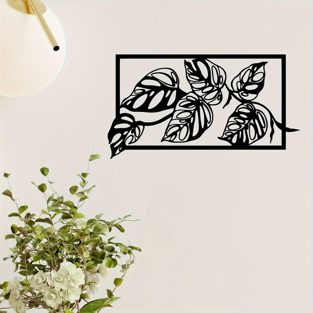 Metal Leaf Wall Art Rustproof Sculpture Outdoor Garden Decor