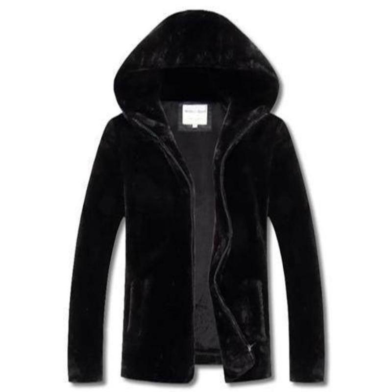 

Осень и зима новая куртка из искусственного меха мужская имитация норки короткая имитация цельной норки кроличий мех утолщенный с капюшоном S