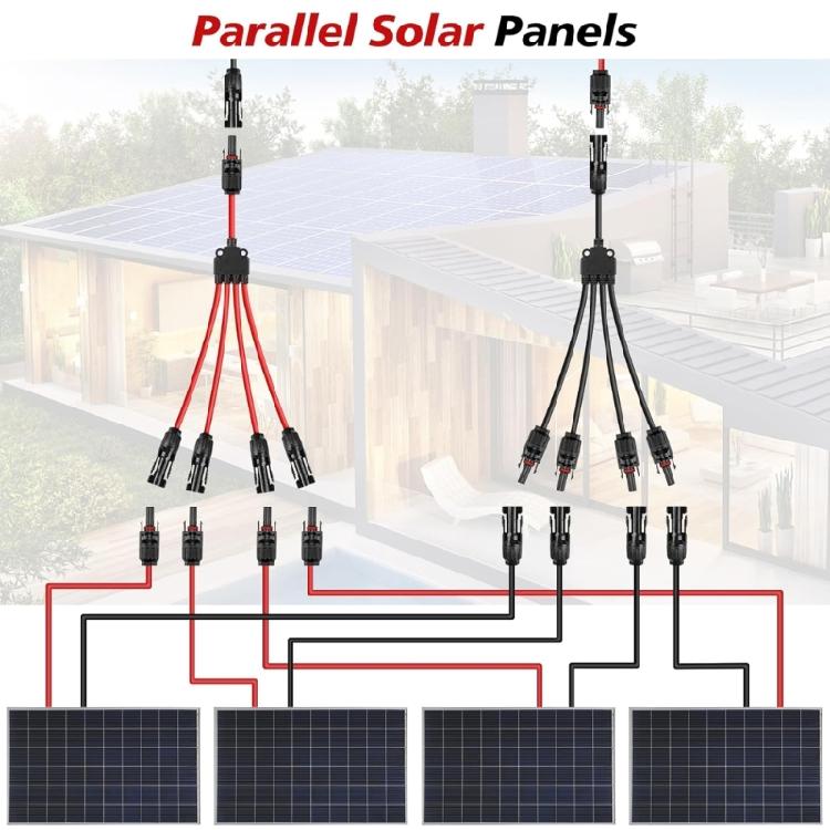 30A 1000V Photovoltaic Solar Connector 1 To 4 Adapters Y Branch Connector Solar Male Female Connector for Solar Panel