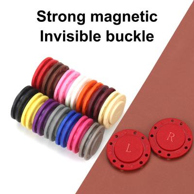 1 Pair Magnetic Snaps Clasps Invisible 8-holes Design Strong Suction Magnetic Clothing Buttons for Coat