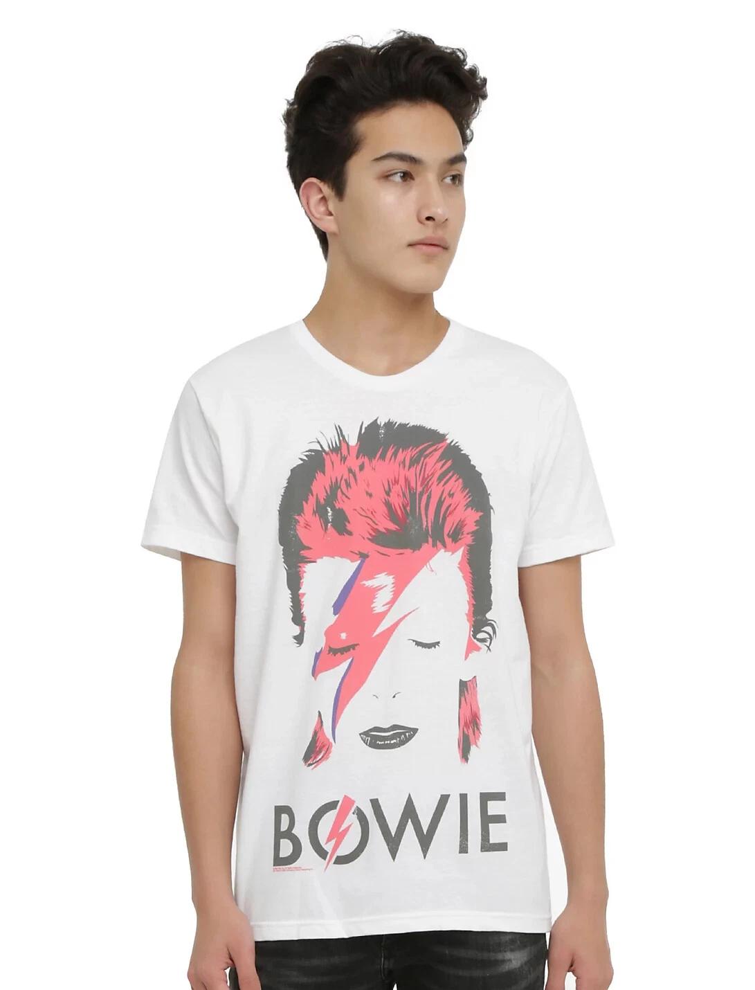 

David Bowie Mens Aladdin Sane White T-Shirt New S, M, 2XL XL