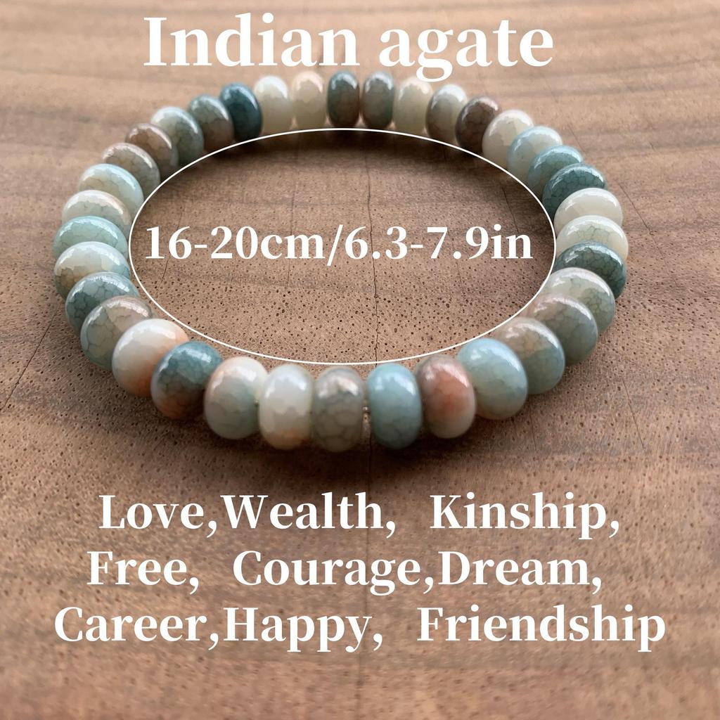 Grüner Aventurin & Tigerauge Perlen Handgemachtes Elastisches Armband