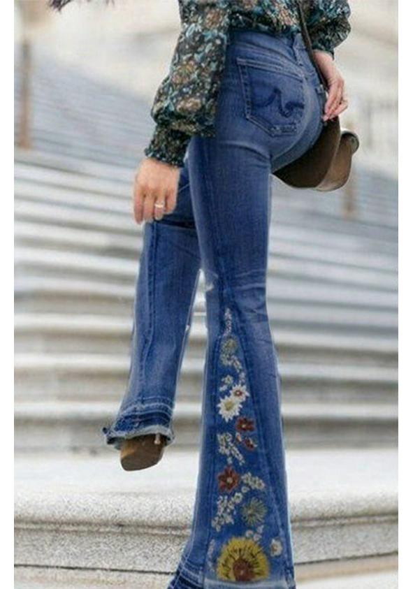 Jean en denim évasé taille moyenne pour femmes style européen et américain automne 2025