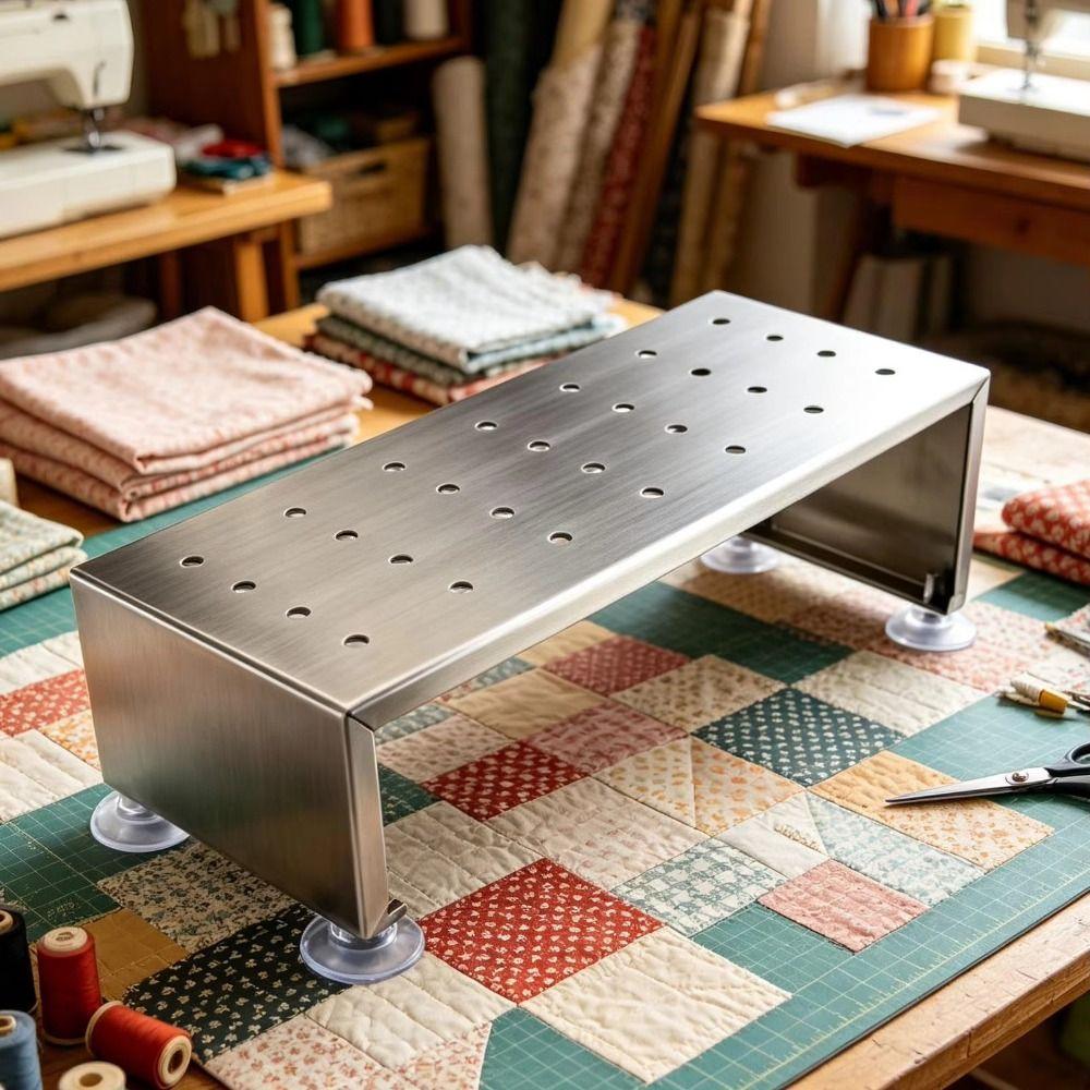 Non Slip Sewing Machine Foot Stool Polished Stainless Steel Sewing Stool Foot Rest Holder Home Use