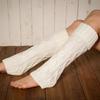 1 Pair Women Winter Knitted Warm Leggings Solid Color Thermal Warm Long Socks Leg Warmers