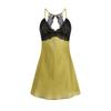 Lace Satin Sleepwear Set With V Neck And Sleeveless Design For Women