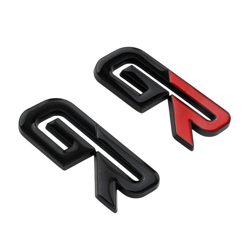 1Pc Car GR Logo Emblem Badge Stickers Decals Labeling For GR Sport Gazoo Racing Yaris Corolla Hilux Supra C-HR 86 Accessories