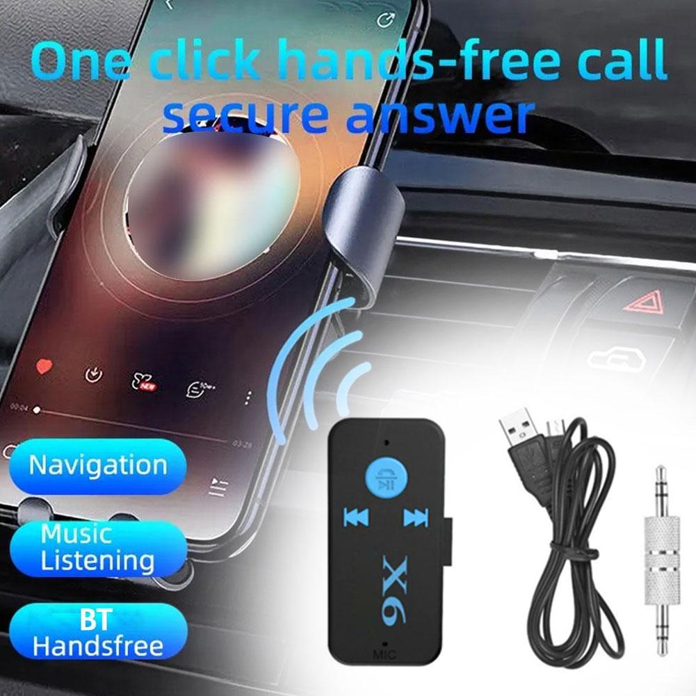 AUX Car Bluetooth Receiver 3.5mm Wireless Bluetooth 5.0 Adapter Portable Audio Converter Stereo Hands-Free TF Card Playback New