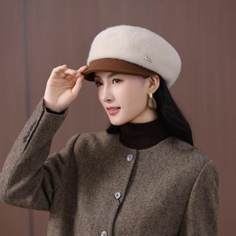 In The Elderly Hat Women's Autumn and Winter New Knitted Warm Cap Beret Mother Hat