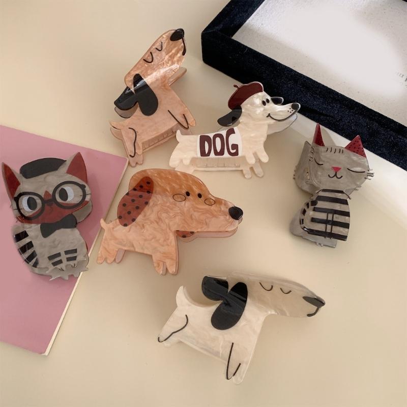 Unique Kitten Shaped Large Hair Claw Clip Ponytail Claw Kitten Hair Holder Barrettes Hair Adornment Hair Ornaments