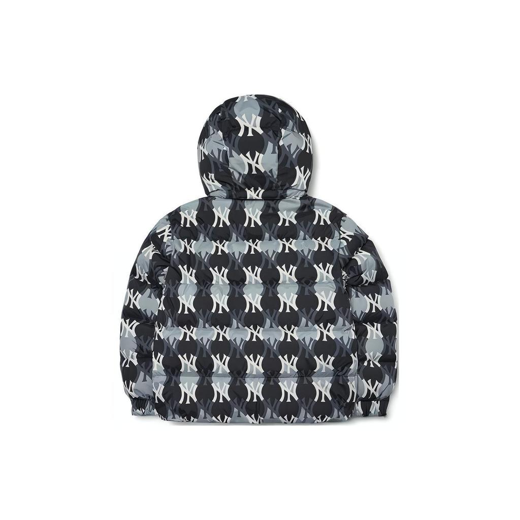 MLB New York Yankees Diamond Letter Print Hooded Long Sleeve Down Jacket Unisex Outerwear Black 3ADJY0126-50BKS