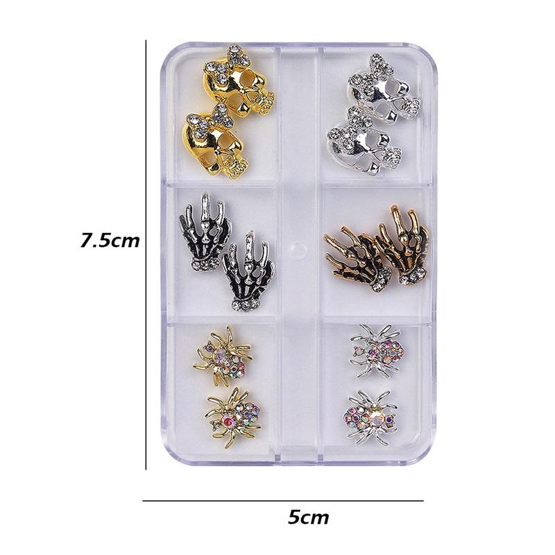 

Аксессуары для нейл-арта на Хэллоуин 3D Металлический сплав Блестящие DIY Украшения для нейл-арта Маникюрные принадлежности