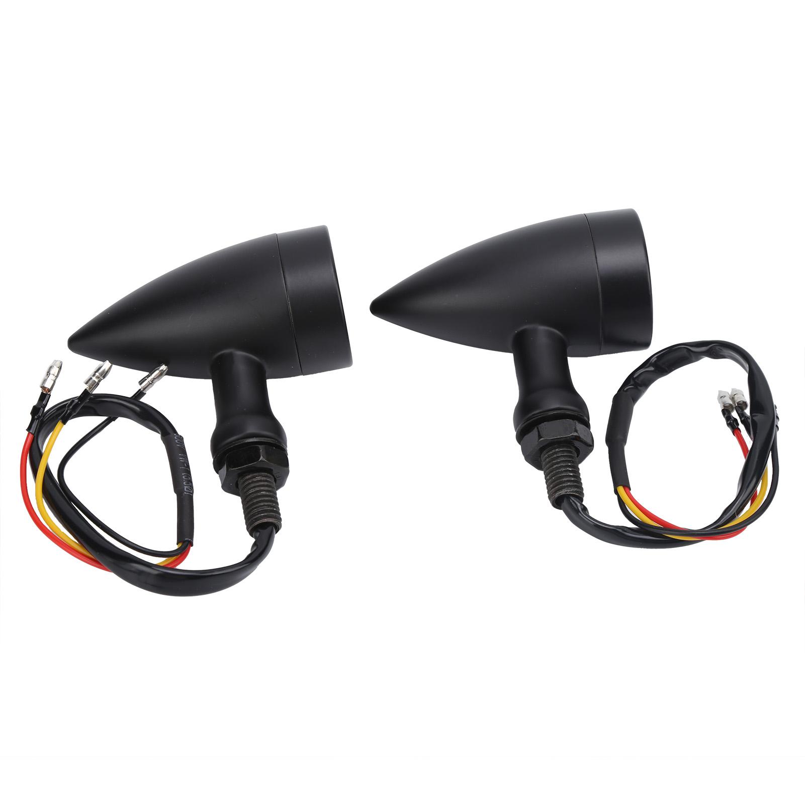 

2 ШТ. Мотоциклетный указатель поворота 12 В Диаметр резьбы 10 мм Янтарный цвет Алюминиевый Ретро Универсальный