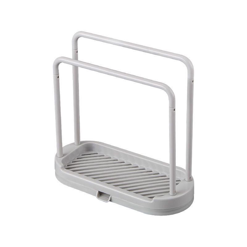 No-Drill Kitchen Sponge & Dishcloth Holder Wall-Mounted Draining Rack