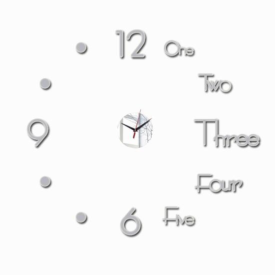 Modern Acrylic Mirror Surface Wall Sticker DIY Clock Living Room