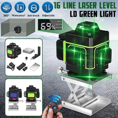 16 Lines 3D Laser Level Self-Leveling 360 Horizontal And Vertical Cross Super Powerful Green Laser Beam Line