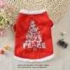 Red Plush LOVE Pattern Costume Pet Christmas Dress Holiday Party Clothing Clothes for Dogs Cats