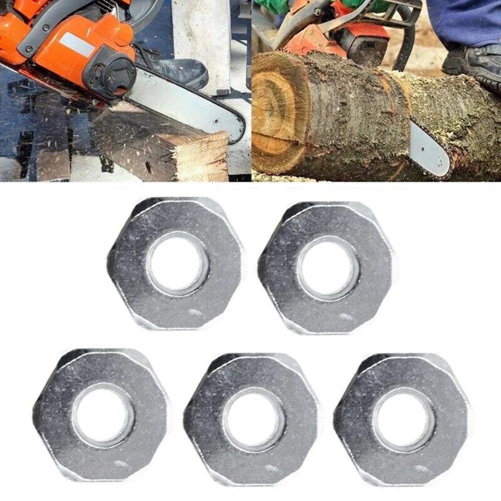5x Tool Bar Nuts For Stihl MS 180 250 381 361 440 660 Chainsaw 0.87 Inch M8 Silver Metal Replacement Part Set Spare