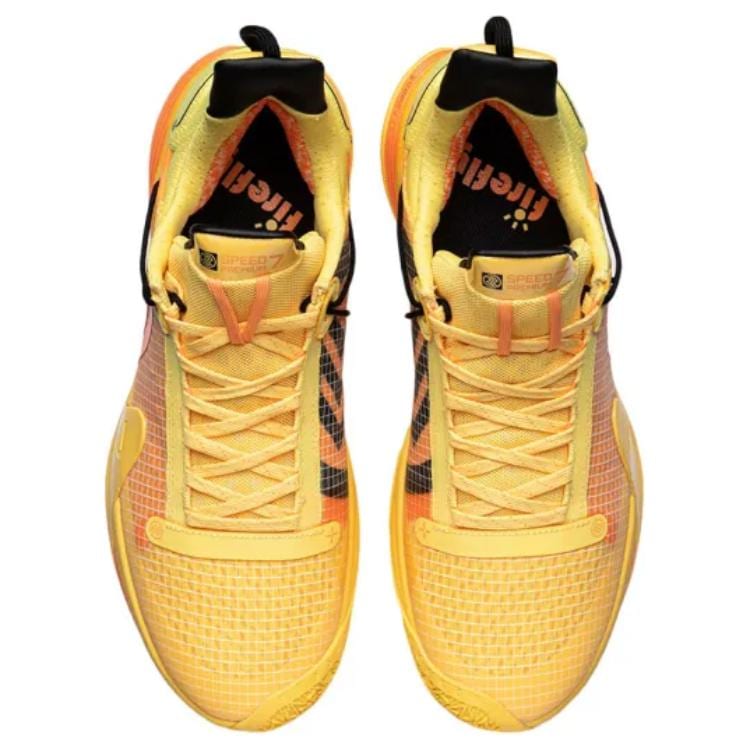 Li Ning Speed 7 Premium Cushioning Slip Resistant Abrasion Resistant Low Top Basketball Shoes Men's Yellow ABAR017-2