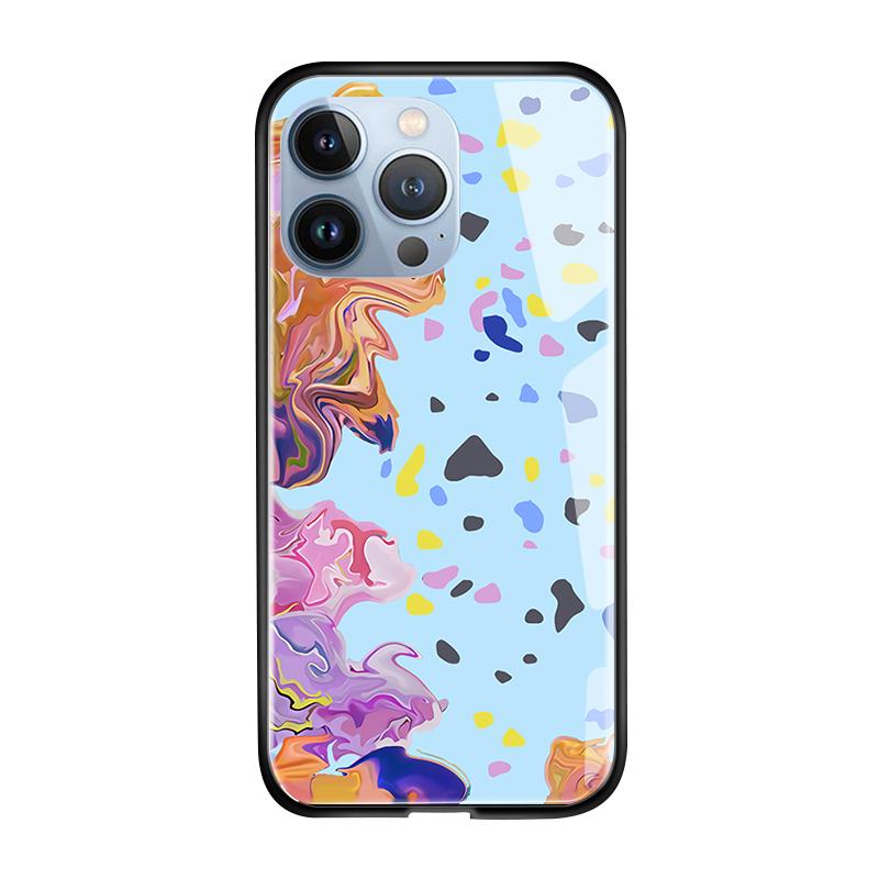 Tempered Glass Phone Case For iPhone 11 12 13 14 15 16 17 Redmi 10 12 14C Note10 Note14 Xiaomi 11Lite PocoC75 Soft Edge Shockproof Smooth Shell