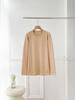 Women's Fleece-Lined Long-Sleeve Base Layer T-Shirt: Brushed, Thick, Plain, Loose Fit for Autumn/Winter 2025.