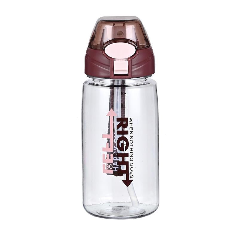 Korean Style Children's and Adults' Plastic Sippy Cup with Straw