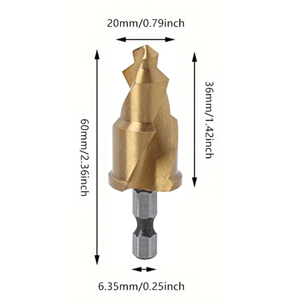 PVC Pipe Reamer Hexagon Shank Drill Bits Pipe Reamer Tool, Water Pipe Drill Tools for Metal, Copper, Aluminum, Iron